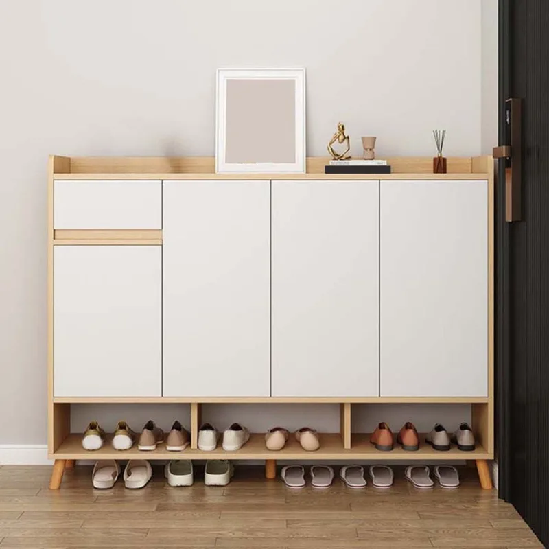

Household Shoe Cabinets Multi Layer Lockers High Capacity Solid Wood Legs Storage Drawer Stable Furniture Scarpiere Wide Table