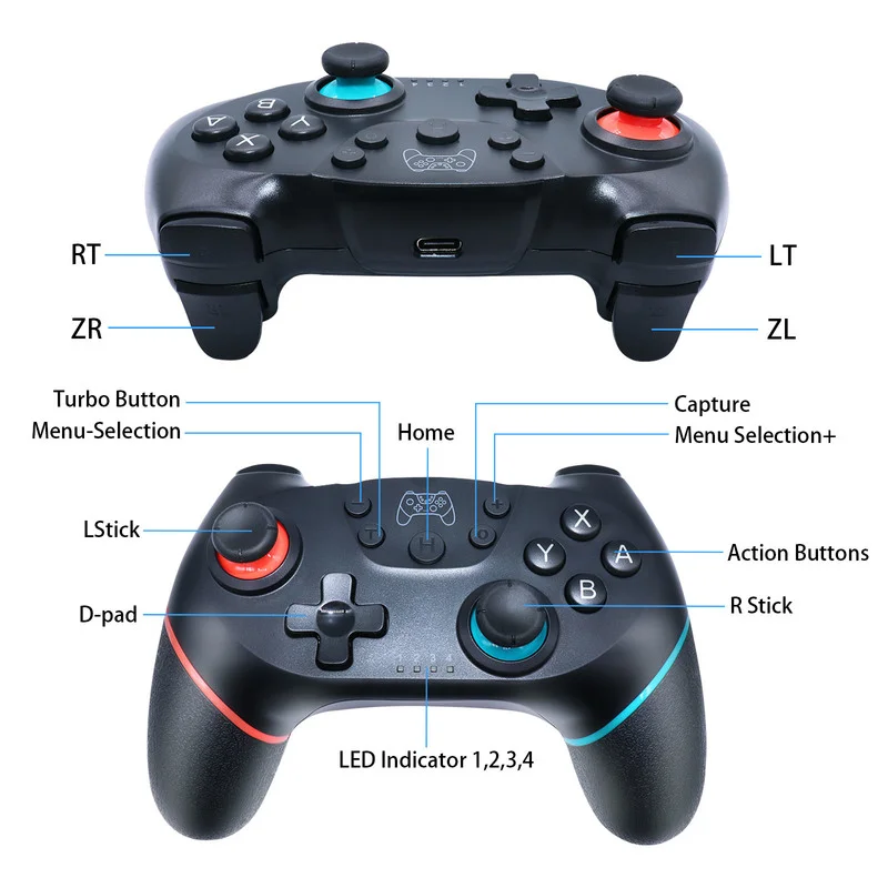 Wireless USB BT Gamepad NS Switch Console Controller Joystick for Android IOS PC _ AliExpress Mobile