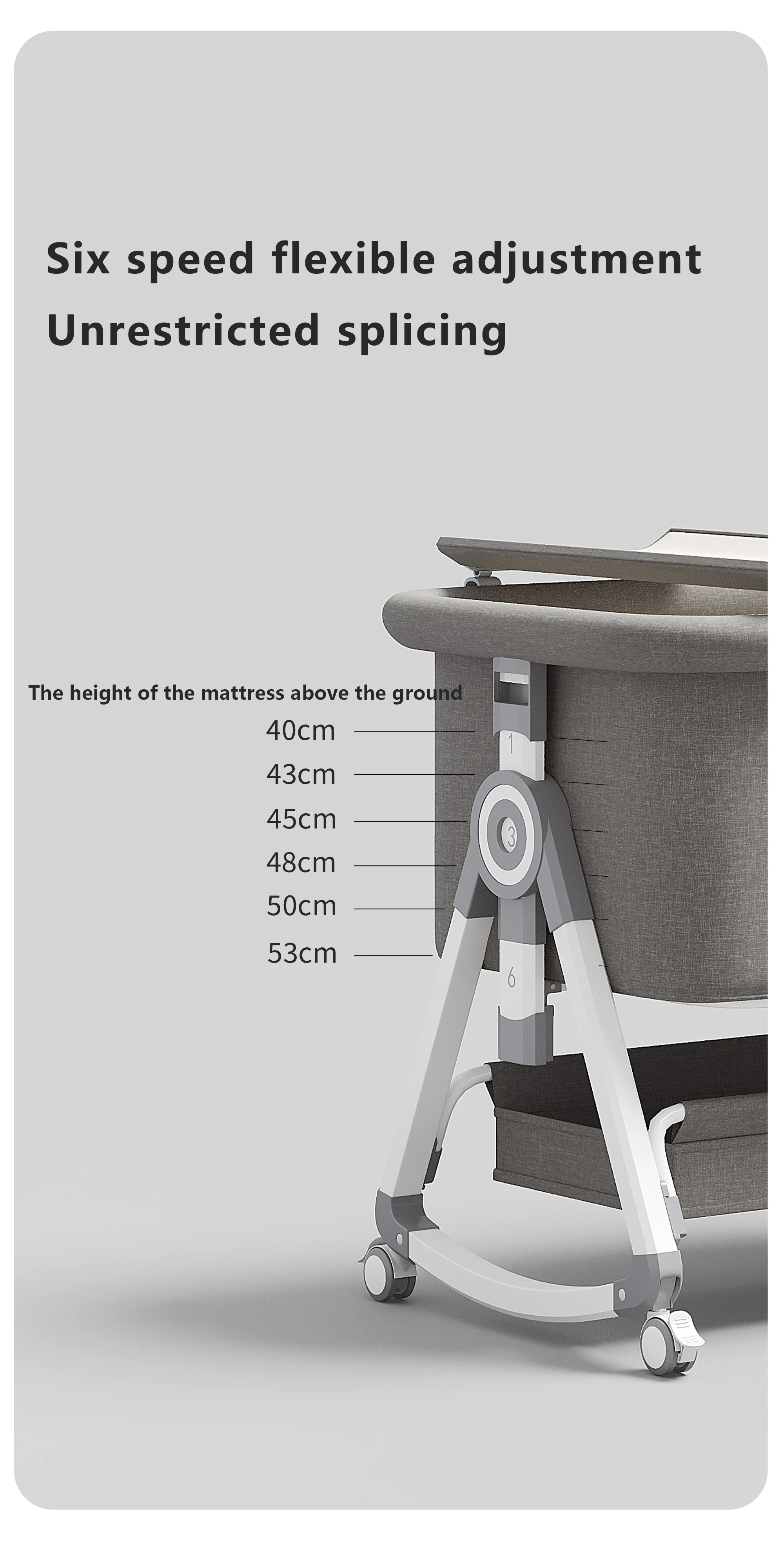grey color crib model