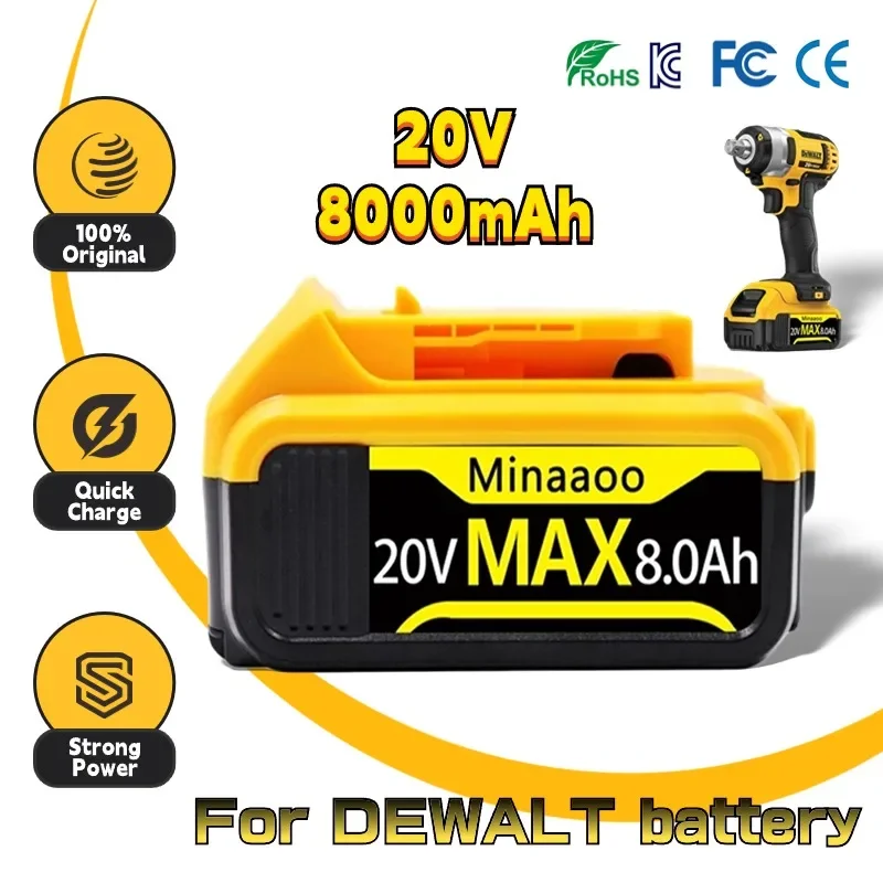 

Original 20V 6.0Ah/8.0/12.0Ah Lithium Replacement Battery For Dewalt Tool 18V DCB184 DCB200 DCB180 DCB181 DCB182 DCB201 DCB206