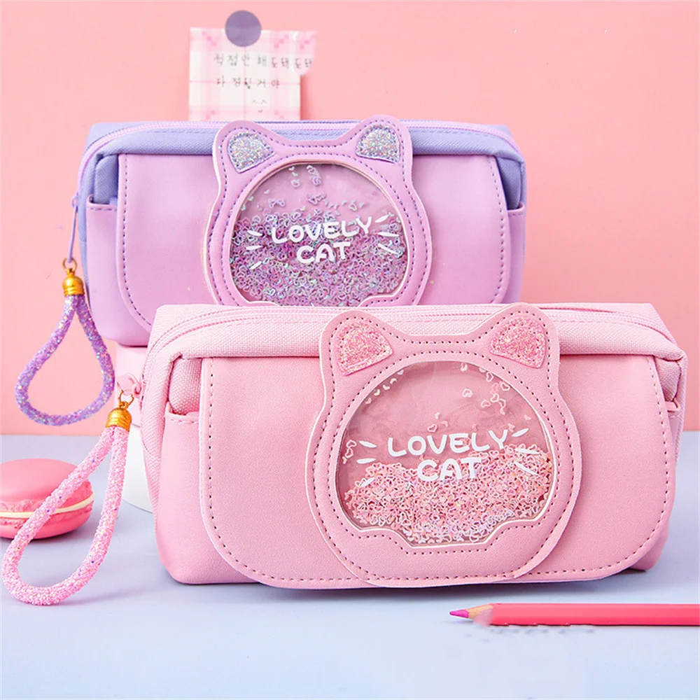 GirlKawaiiLargePencilCasePencilBagStationeryStorageBagsCute