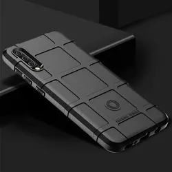 Armor Shield Shockproof Rubber Back Cover - Enhanced Anti-Knock Protection for Galaxy A70s (Black)