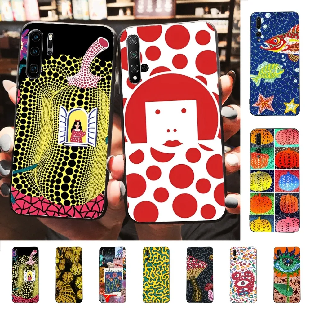 

Kusama Yayoi Art Phone Case For Huawei P 8 9 10 20 30 40 50 Pro Lite Psmart Honor 10 Lite 70 Mate 20lite