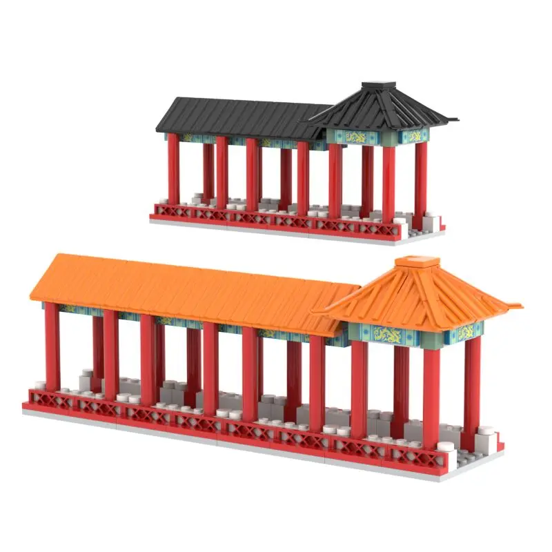 

Small Building Block Medieval Ancient China Garden Palace Action Figures Rest Pavilion Passage Moc Scene Assemble Kids Toys Gift