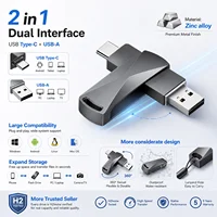 Memoria USB Metálica Impermeable Alta Velocidad Pendrive 8GB 16GB 32GB 64GB 128GB Flash Disk Almacenamiento Portátil 2