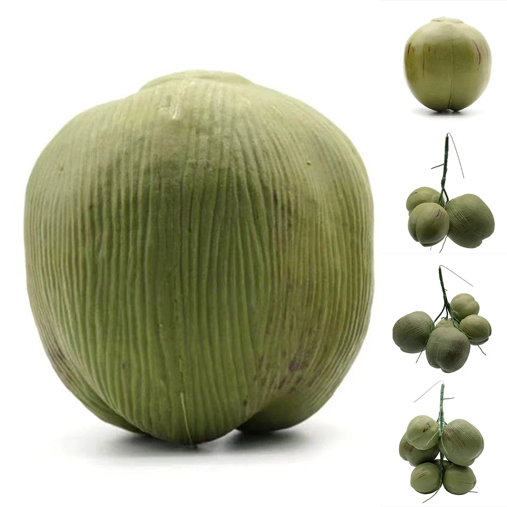 Artificial Fruits and Vegetables Simulation Coconut Plastic Fake Coconut Fruit Vegetable Model Photography Display Early Education Toy Hainan Scene Decoration