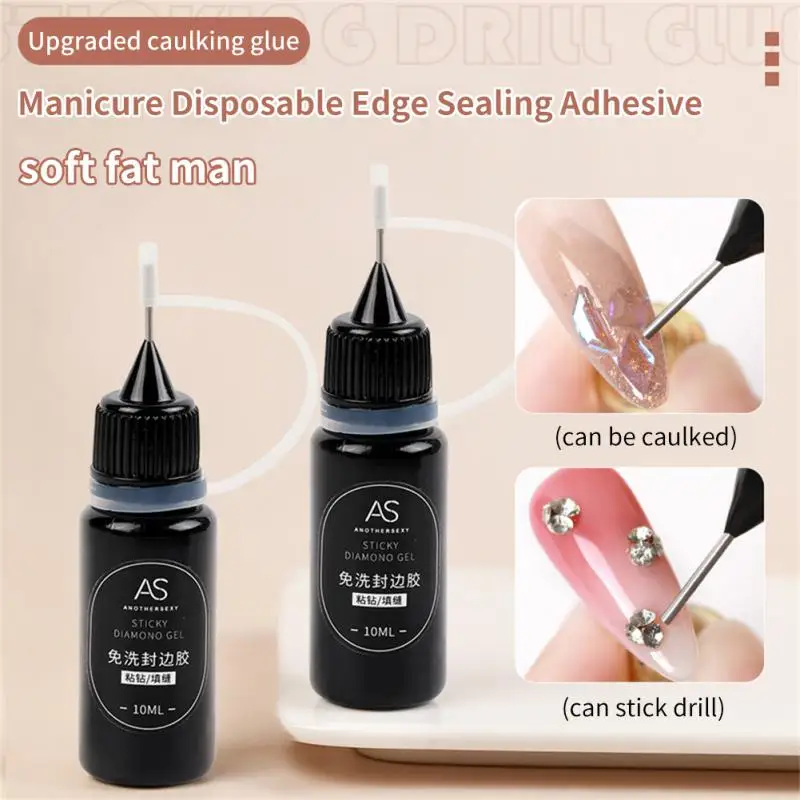10ml Nail Art Edge Sticky Sealing Glue Rhinestone Glue Gel Fast Drying Nail  Tool