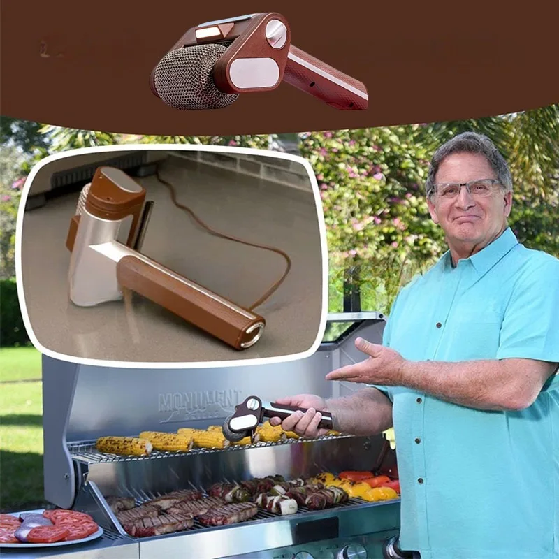 2025NewWirelessElectricStainlessSteelRollerGrillCleanerBrush,ReplaceableBrushHeads,FoodGrillBrushbbqAccessoires-AliExpress15