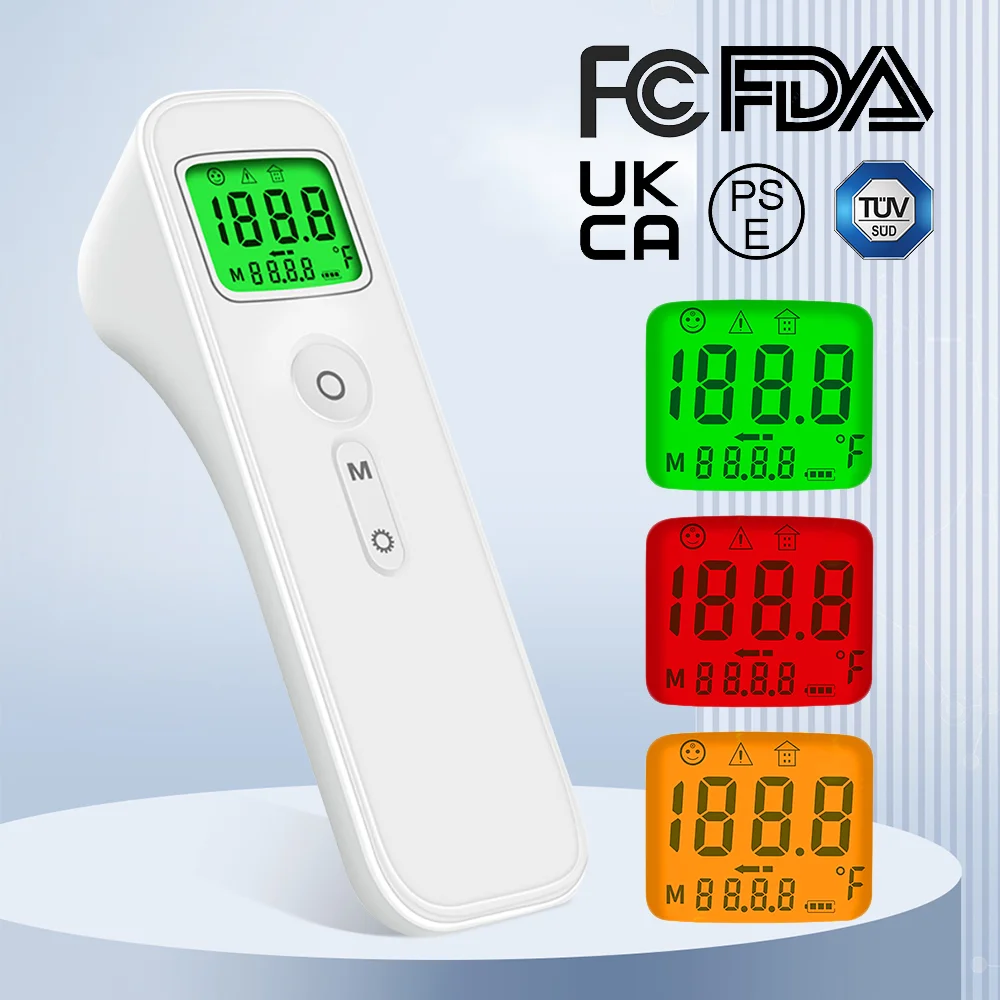 Digital Thermometer Thermometer Baby Adult Non-Contact Digital Temperature Alarm Thermometer Forehead Indoor Infrared Multi-function