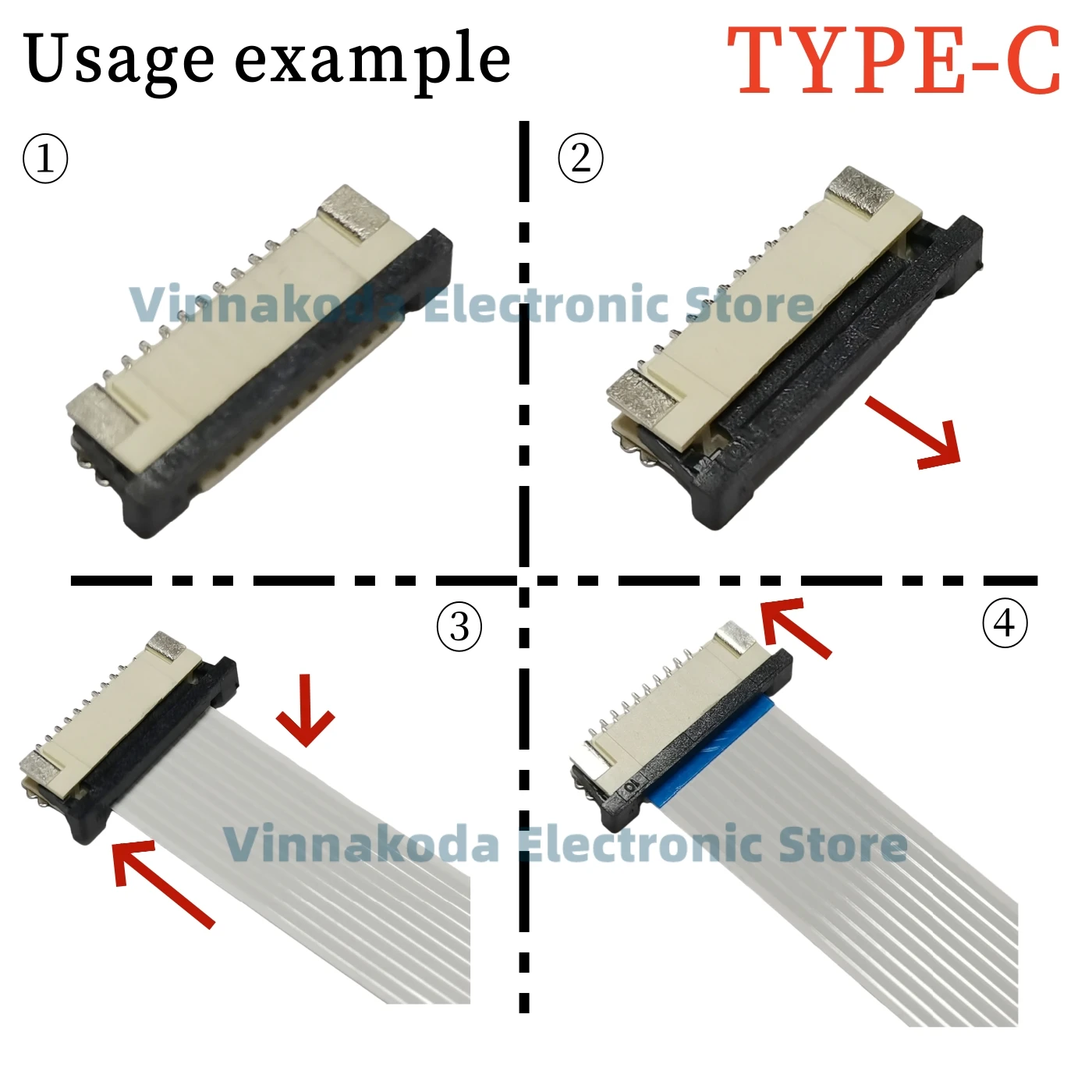 10Pcs FFC/FPC 커넥터 소켓 1.0mm 플립 커버/위/아래 연결 4/6/8/10/12/14/15/16/18/20/22/24/26/28/30/32P