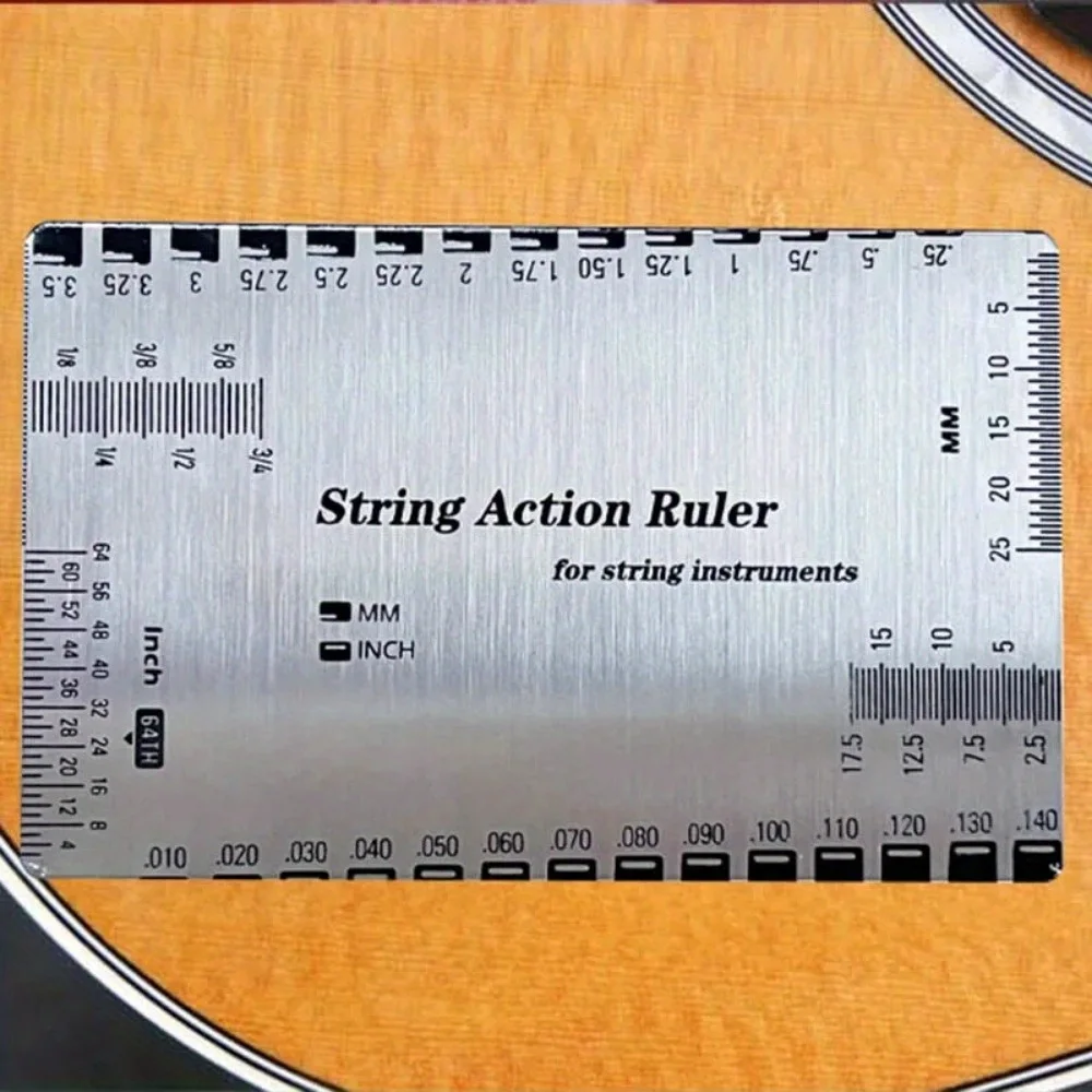 Electric Guitar Neck Adjustment Gauge String Distance Ruler Folk Acoustic Guitar String High Distance Measuring Tools guitar neck adjustment gauge