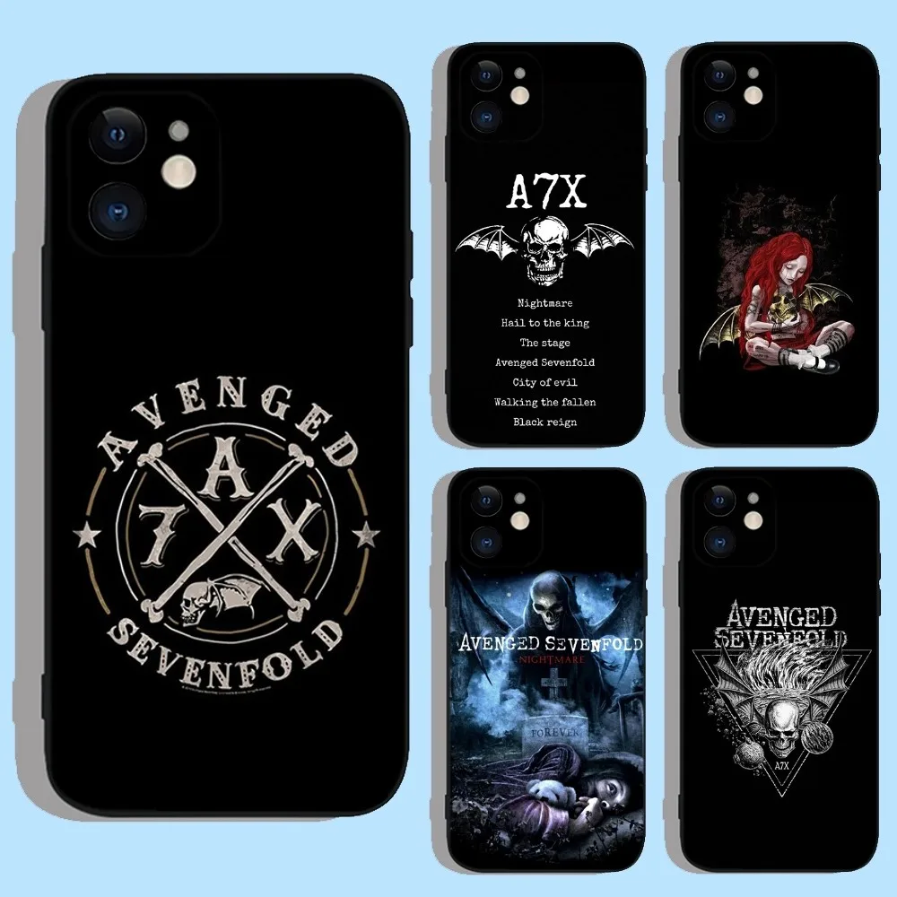 Avenged Sevenfold A7X Band Silicone Black Phone Case