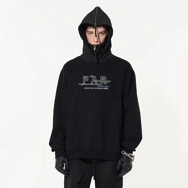

New 2023 FAR ARCHIVE From Wash Zipper Mask Pullover Hoodies Hoody Hooded Sweatshirts Velvet Cotton Drake Thick Fleece #716