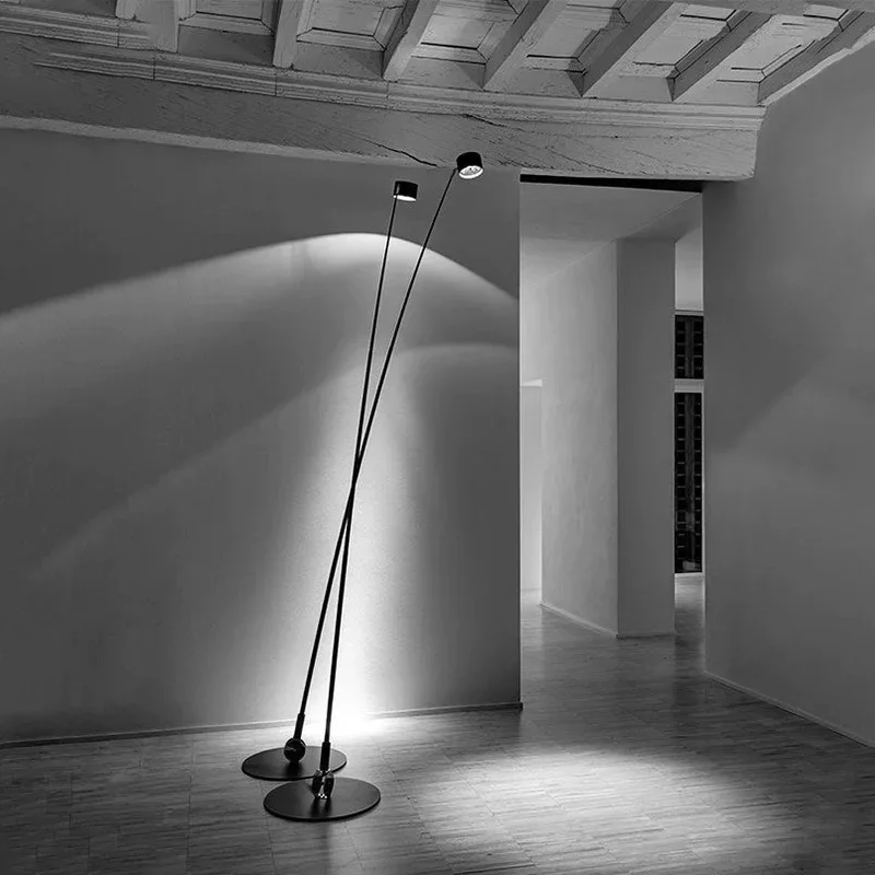 

Минималистичная напольная Светодиодная лампа с длинным полюсом для гостиной, домашний декор, диван, угловая спальня, прикроватная черная стоящая искусственная Рыбалка