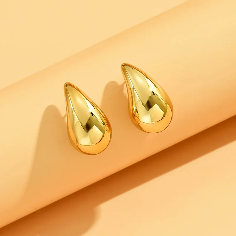 Gold Earrings Vintage Water Drop Women Jewelry