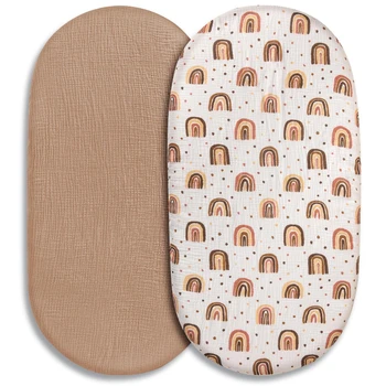 Set biancheria da letto per culla 2 pezzi Materasso per culla in filato di cotone traspirante Fodera lavabile rimovibile Biancheria da letto per bambini