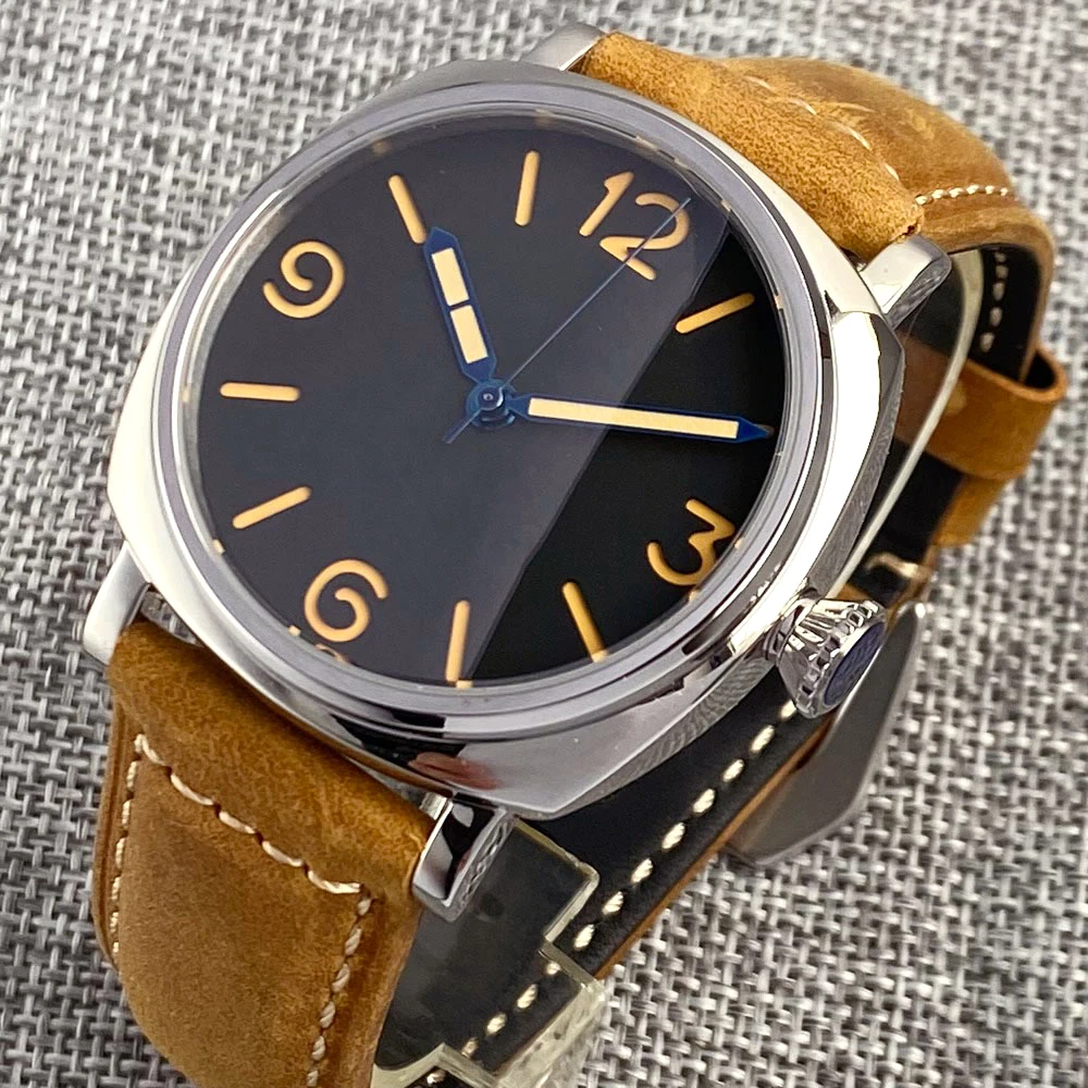 42mm Square California Mechanical Watch Men S NH35 PT5000 Sandwich Dial AR Sapphire Glass 200m Waterproof Rejor Wristwatch