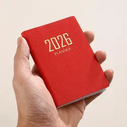 Compact English Planner Book - Mini Portable Pocket Daily Schedule with 120 Pages and Weekly Calendar (A6)