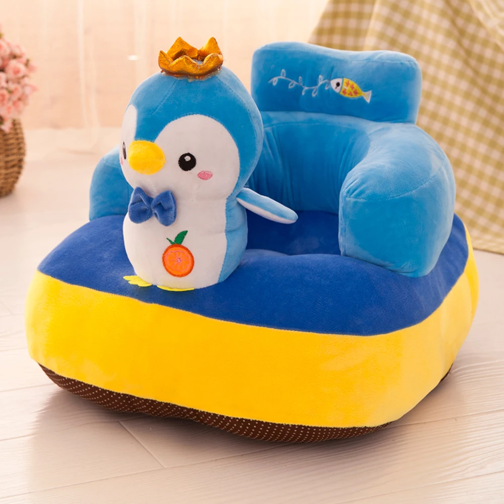 Baby Sofa Seat Cover Cute Cartoon Sofa Frame Cotton Soft Elastic Cover for Boy Girl Feeding Chair Baby Seats Nest Puff Washable Cradle