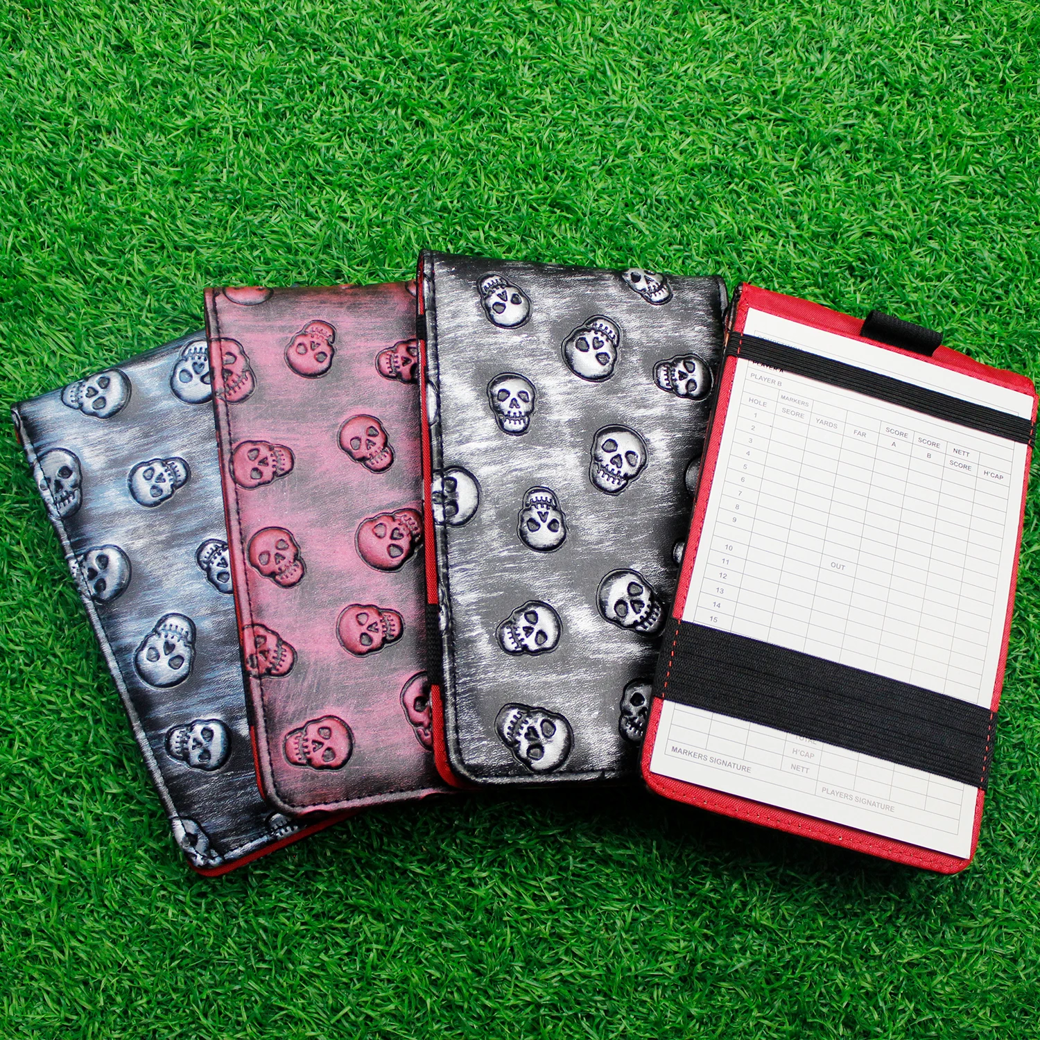 Golf Scorecard Holder and Yardage Book Holder Cover PU Material Wallet with Pencil Loop 3 Colors for Choose 5