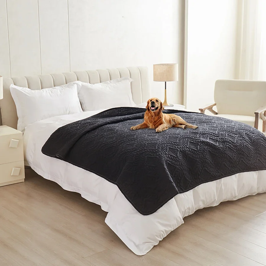 Housse de lit imperméable pour chien, couverture pour meubles, protection de lit, housse de canapé pour chiens et chats, couvre-lit à dos antidérapant résistant à la saleté