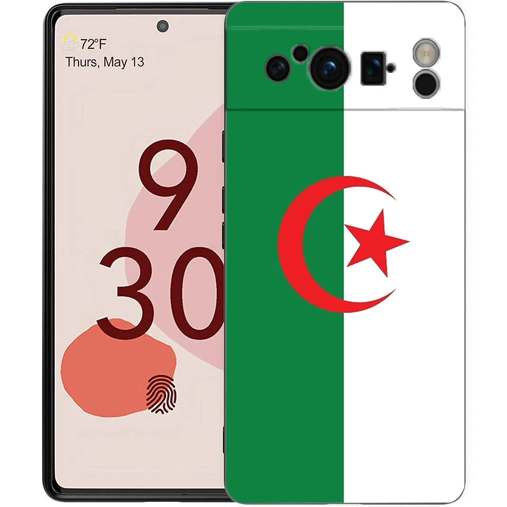 Algeria Passport Soft Shockproof TPU Phone Case - Black Cover