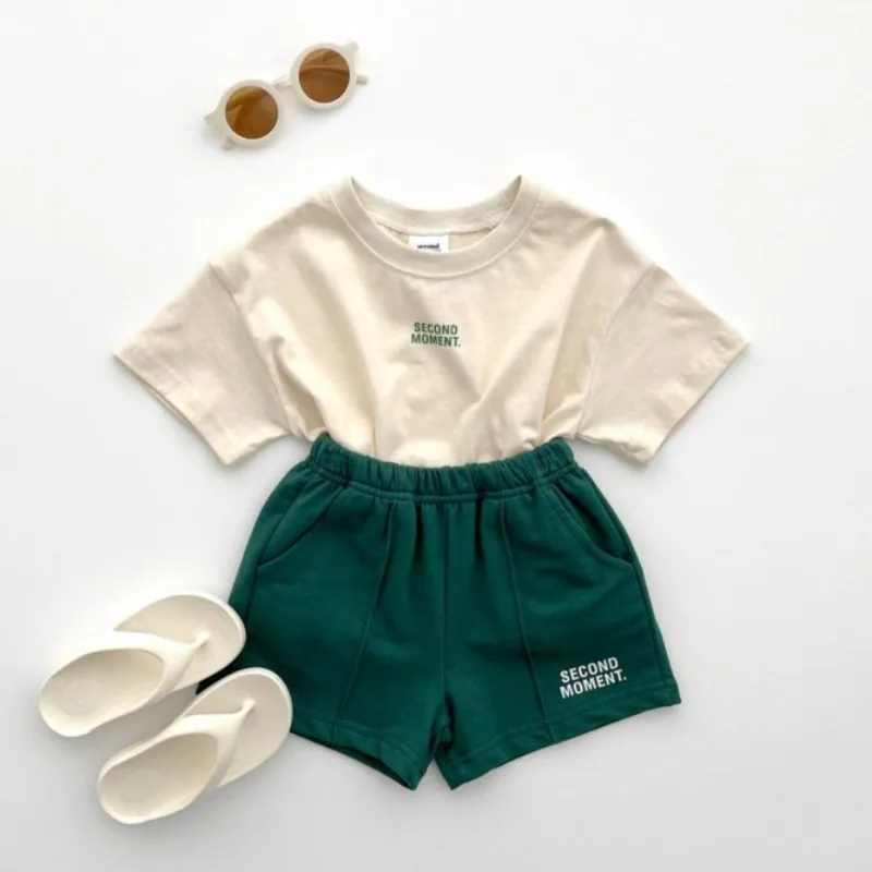 Kids Clothes Set T-Shirt Shorts Casual Outdoor Letters Print Suit Cotton Two-Piece Casual Tracksuits Summer kids clothing set,kids t shirt,kids sports suit,children sports suit,boys tracksuits suit,boys tracksuits,girls clothing set,kids sweatshirt set,boys clothing set