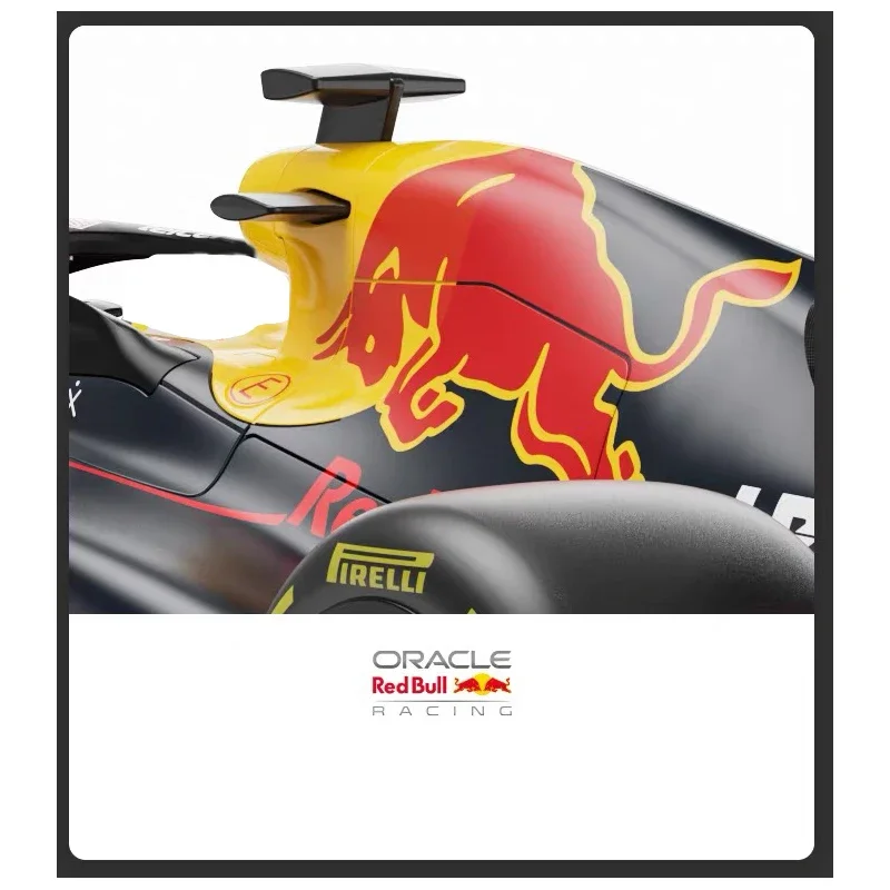 Dessus de la Voiture RC 1:18 F1 Red Bull RB18 Max Verstappen, cockpit et aileron arrière, prête pour la course.