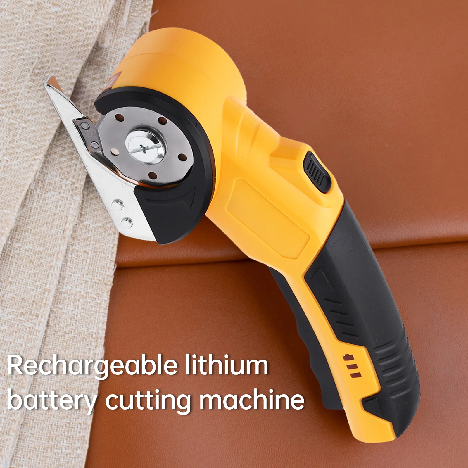 Cordless Electric Scissors 3.6V Rechargeable Cardboard Box Cutter Fabric Scissor w/ Spare Blade Safety Lock&LED Light for Craft