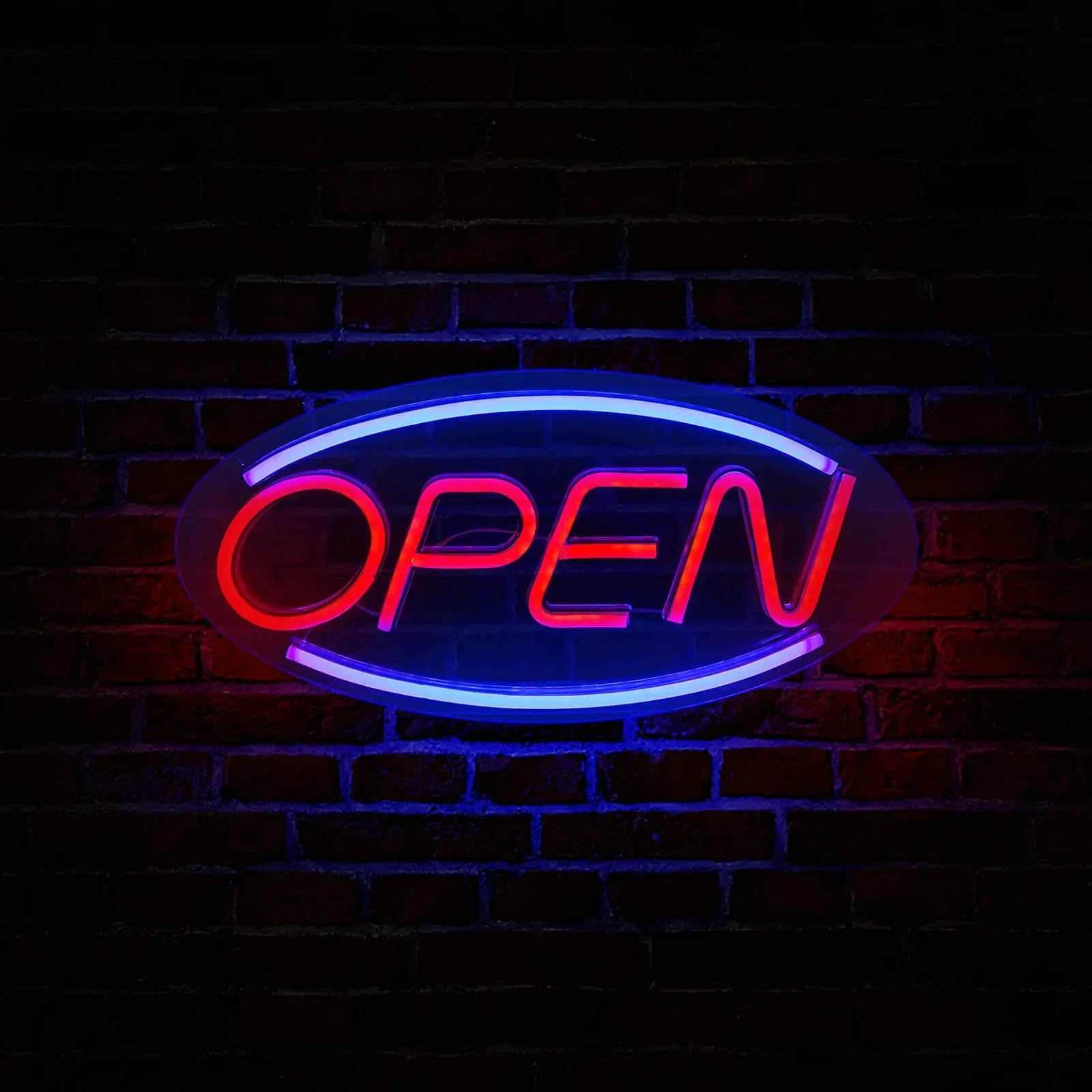 LED Night Business Sign Open Neon Sign  Light Hanging Window Shop Cafe Bar Restaurant Decoration Personalized Custom Neon led business neon open sign 19 x 10 high quality flashing animated motion running bright light neon