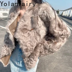 Natural Little Lake Sheep Fur Jackets for Women 2024 Real Fur Coat Womens Luxury Winter Fashion Two Sides Wear Leather Jacket