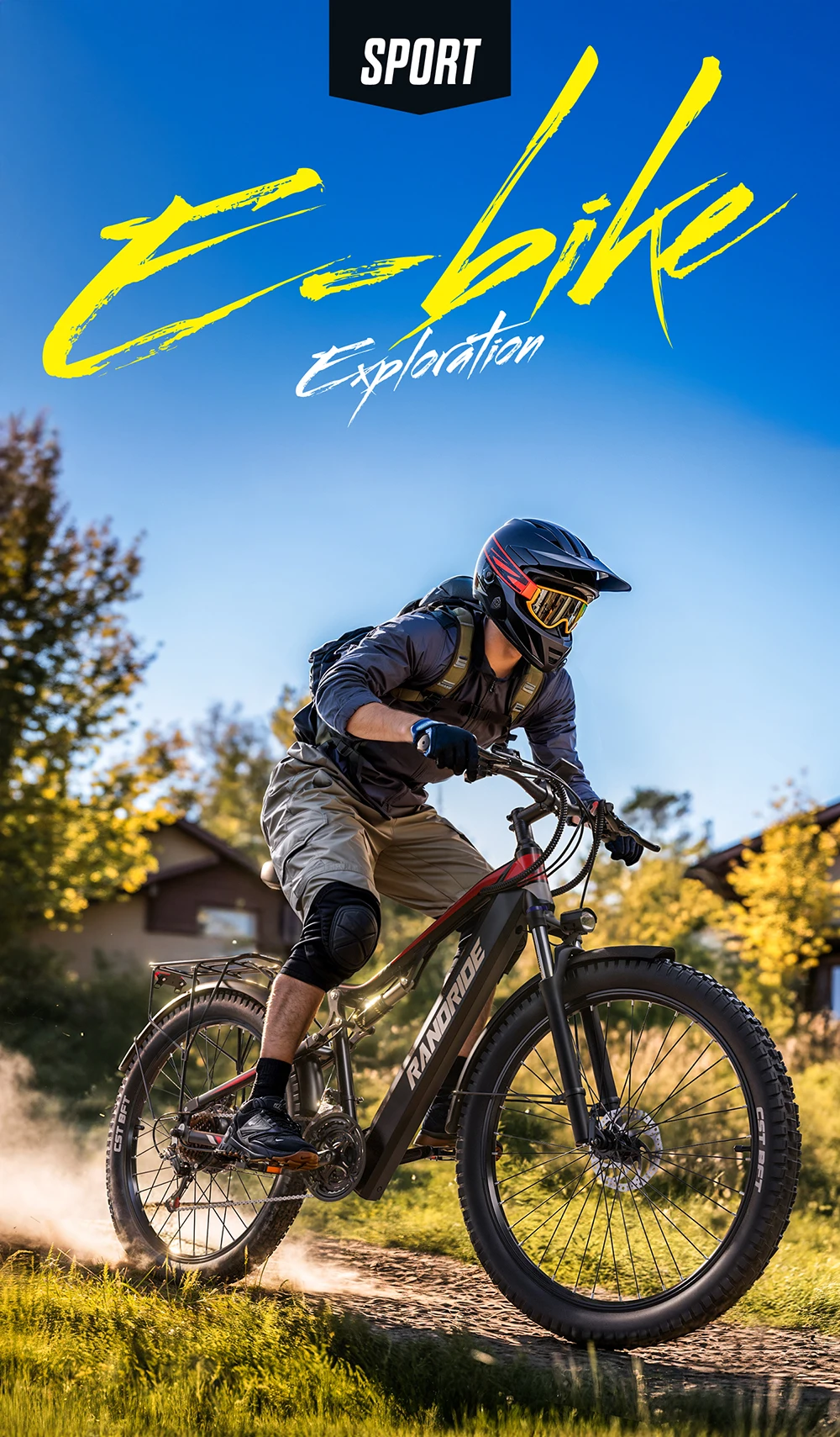 RandRide YG90 E-Bike 1000W 48V17Ah 45KM/H 50km Reichweite 27,5-Zoll-Reifen Allterrain-Mountainbike Elektrofahrrad für Erwachsene – Detail 1