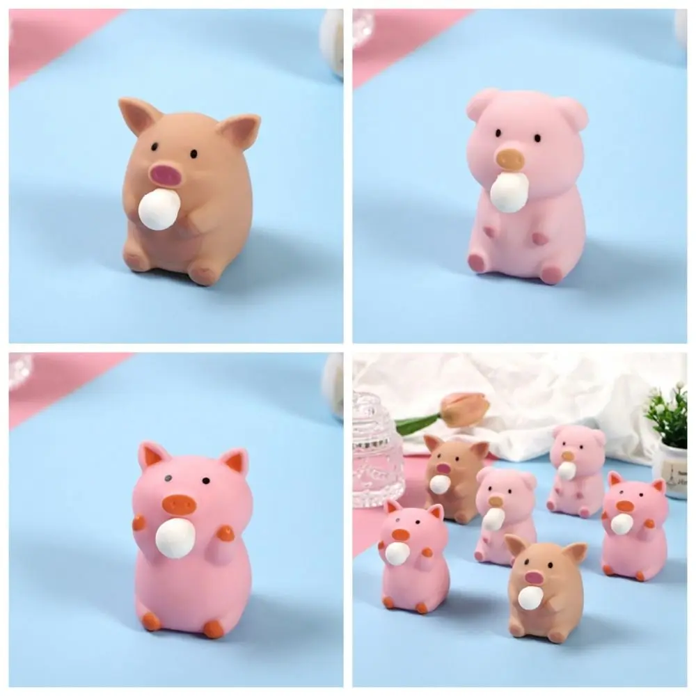 

PVC Pinch Spit Pig Toy Funny Animal Candy Colour Adult Stress Relief Toy Vent Ball Christmas