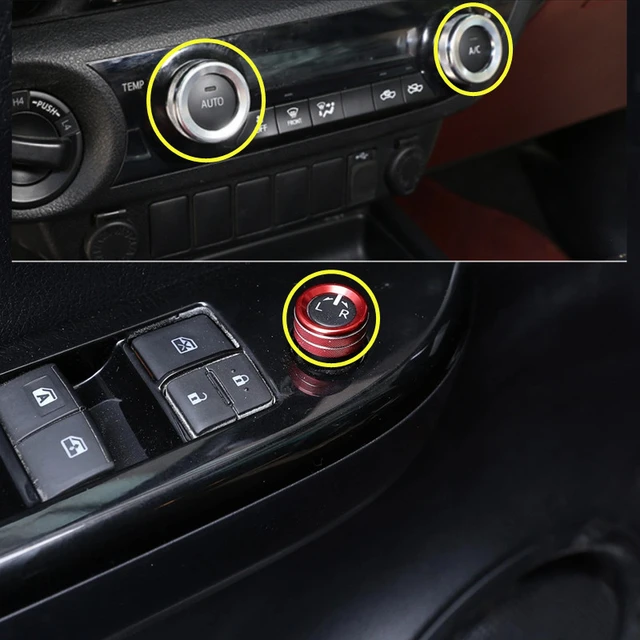 Auto Zentrale Steuerung Klimaanlage/Rückspiegel Einstellen Knob Trim Ring  Fit Für Toyota Hilux 2015-2021 Auto zubehör - AliExpress