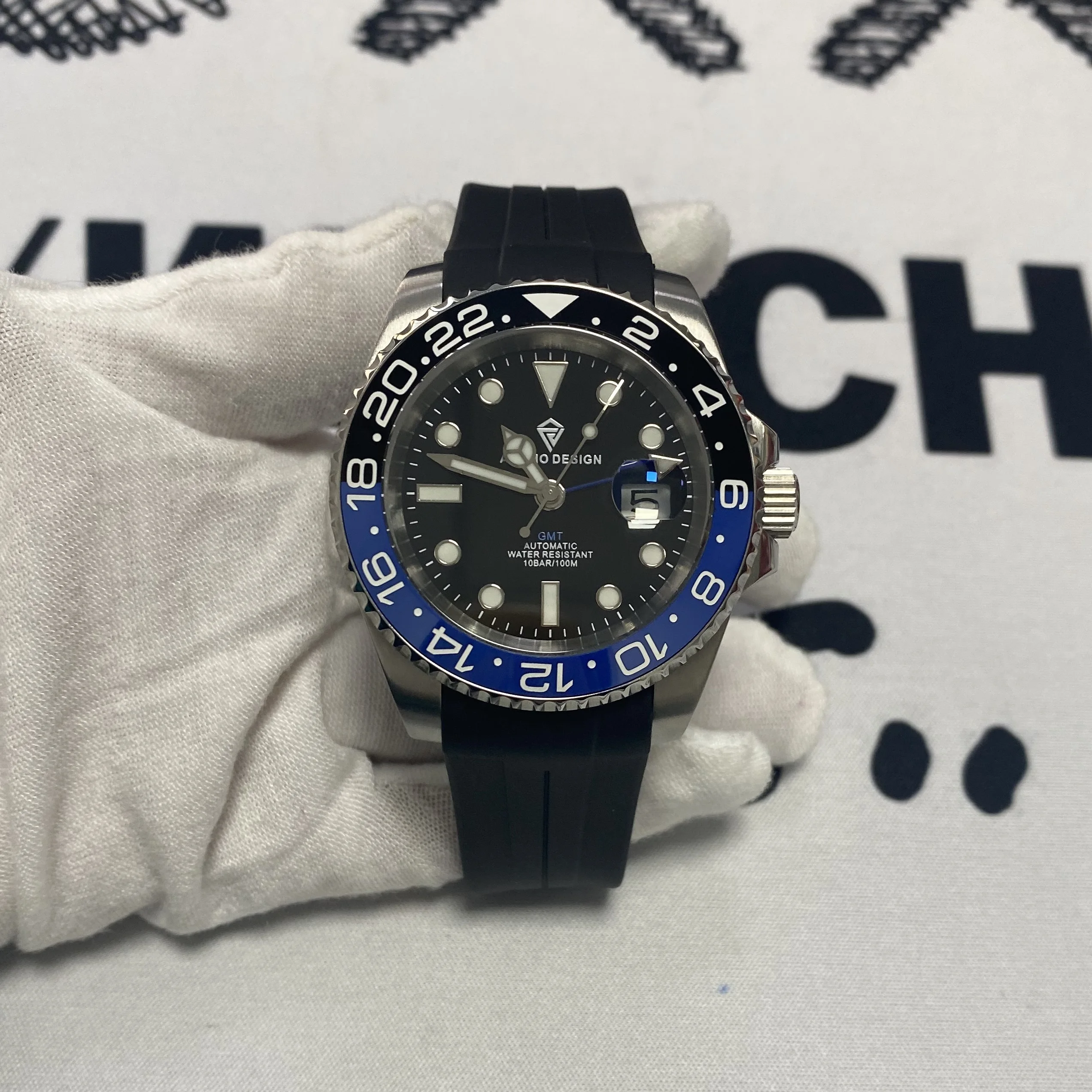 AIMIMO DESIGN Watch for Men DG5833GMT Movement Men Mechanical Wristwatches Sapphire Crystal Super Luminous Automatic Watch