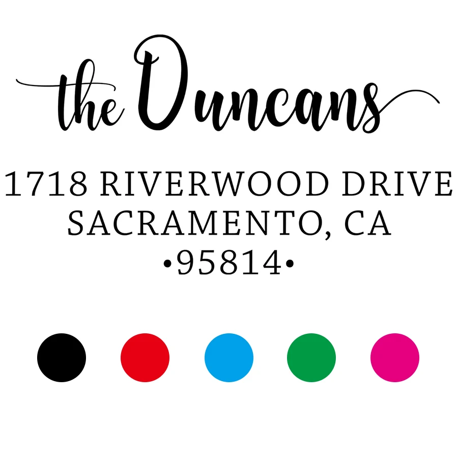 address stamp, return address stamp, 5 ink colors and 3 sizes choose DIY Business Signature Personalized Stamps