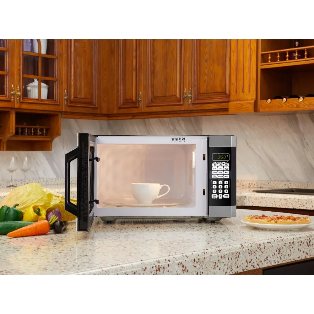 1.6 Cu. ft. Digital Microwave Oven, Stainless Steel,+30 Seconds full power express cook,Easy-to-read LED display 3