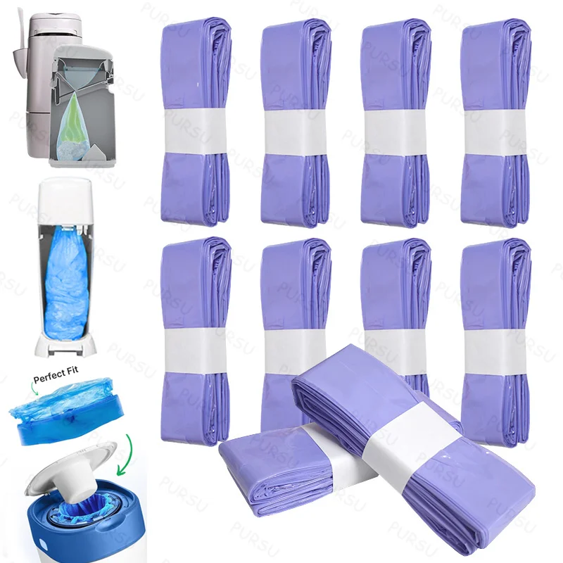 1/5/10Pcs Garbage Bags Diaper Pail Refills Bags For Tommee Tippee Sangenic Simplee or Twist&click For Angelcare For Genie Trash