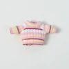 Ob11 Doll Candy Colors Jean Pant Clothes Cute Rainbow Short Sleeve Stripe Sweater Diy Dress Up Toys For Obitsu 11 Gsc YMY Molly 6