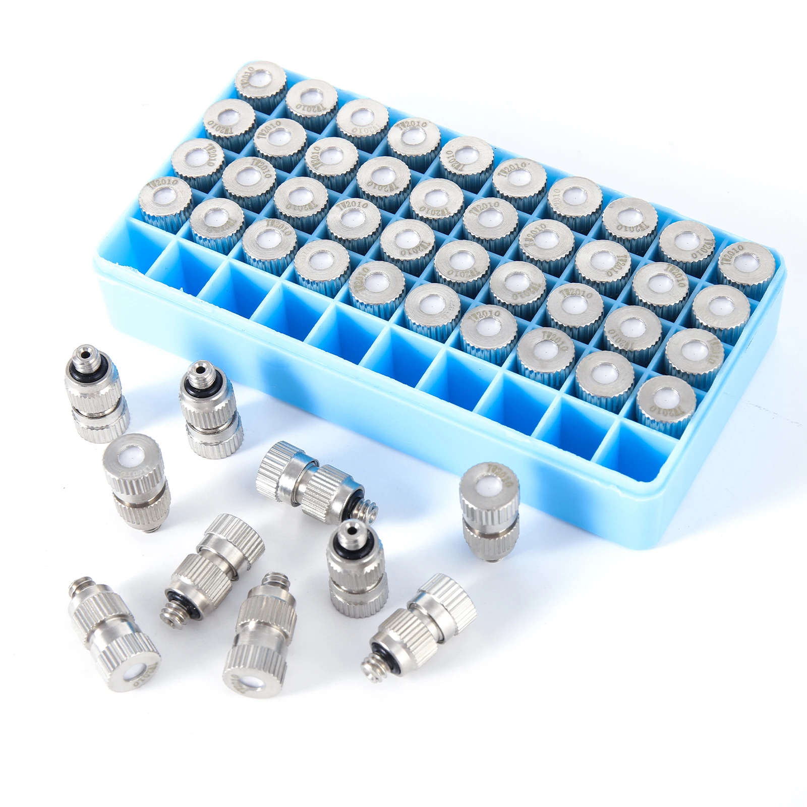 50Pcs High Pressure Mist Cooling Atomizing Sprayer atomizing sprayer spray nozzle garden spray nozzle high pressure nozzle misting nozzles 3/16" 0.1~0.5mm Anti Drip Fog Nozzle Garden Agriculture Irrigation Humidify