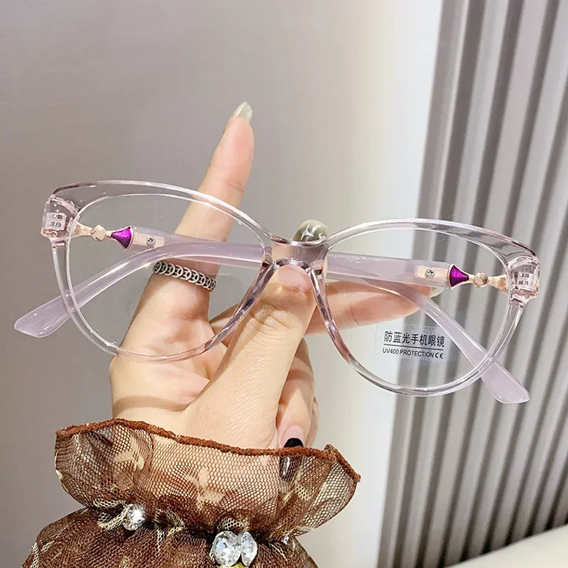 Women's Transparent Anti-Blue Light Reading Glasses (+0 to +4.0)