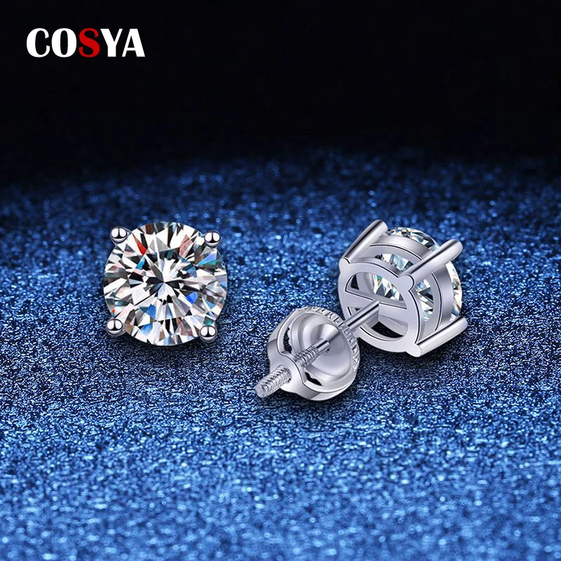 Sterling Silver Moissanite Earrings 925 Silver Moissanite Earrings 925 Sterling Aliexpress