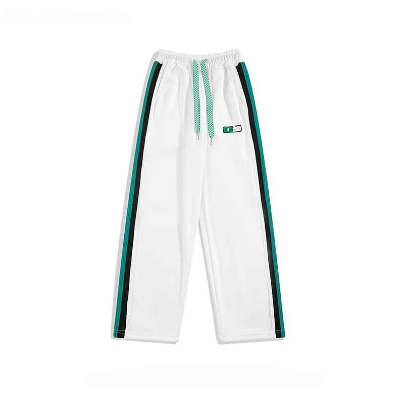 

Spring Autumn Webbing Casual Drawstring Sweatpants for Men's Teenagers Trendy Brand Loose Sports Nine-Point Pants Male Clothing