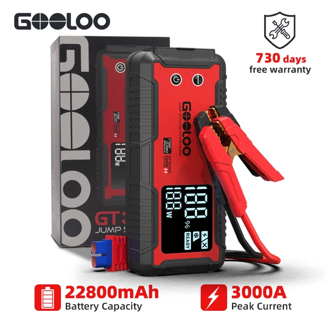 GOOLOO 12V Car Jump Starter 4000A Car Battery Starter 26800mAh Portable Power Bank Booster Auto Starting Device Emergency Start 1