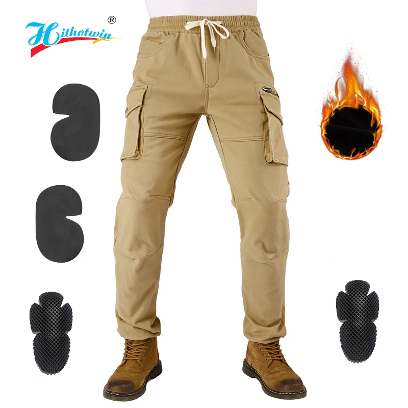 Pantalones de motocicleta a prueba de frío para invierno, pantalones de carreras todoterreno para Motocross, pantalones protectores de moto con forro de algodón - AliExpress y motocicletas