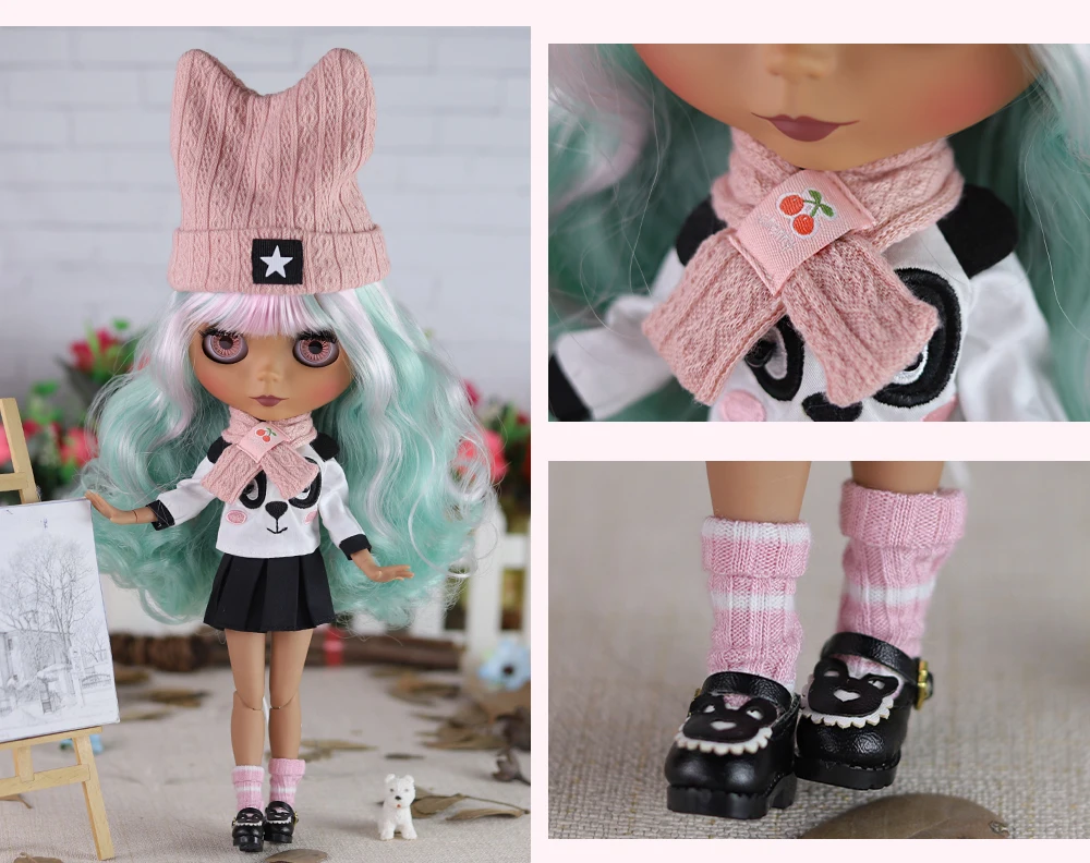 Felicity – Premium Custom Neo Blythe Doll with Multi-Color Hair, Dark Skin & Matte Cute Face 12