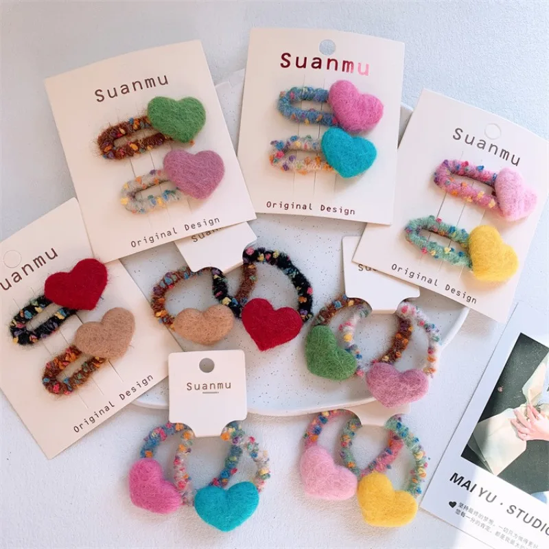 

Korean Style Children Cute Hair Ropes Heart Color Simple Rubber Band Hair Ties for Girl Fashion Hair Accessories