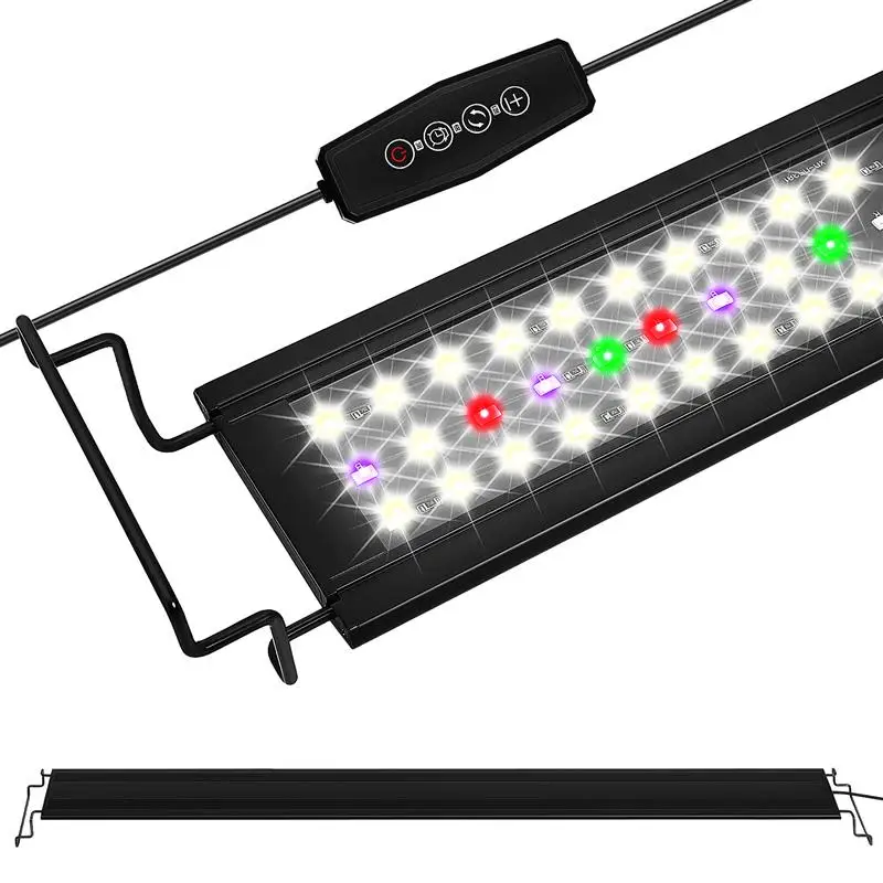 

Aquarium Light Full Spectrum Plants Lighting Adjustable Brightness Fish Tank Led Light with UK Plug