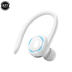 Wireless Ear Hook Sports Earphones - Mini HIFI Bass Noise Cancelling In - Ear Headset with Mic (Wihte)