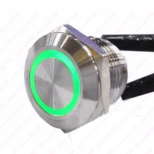 

1PC 12MM Metal Switch Led 12/24V Ring Indication Switch Self-reset Normally Open Momentry Not Fixed L=13.5MM